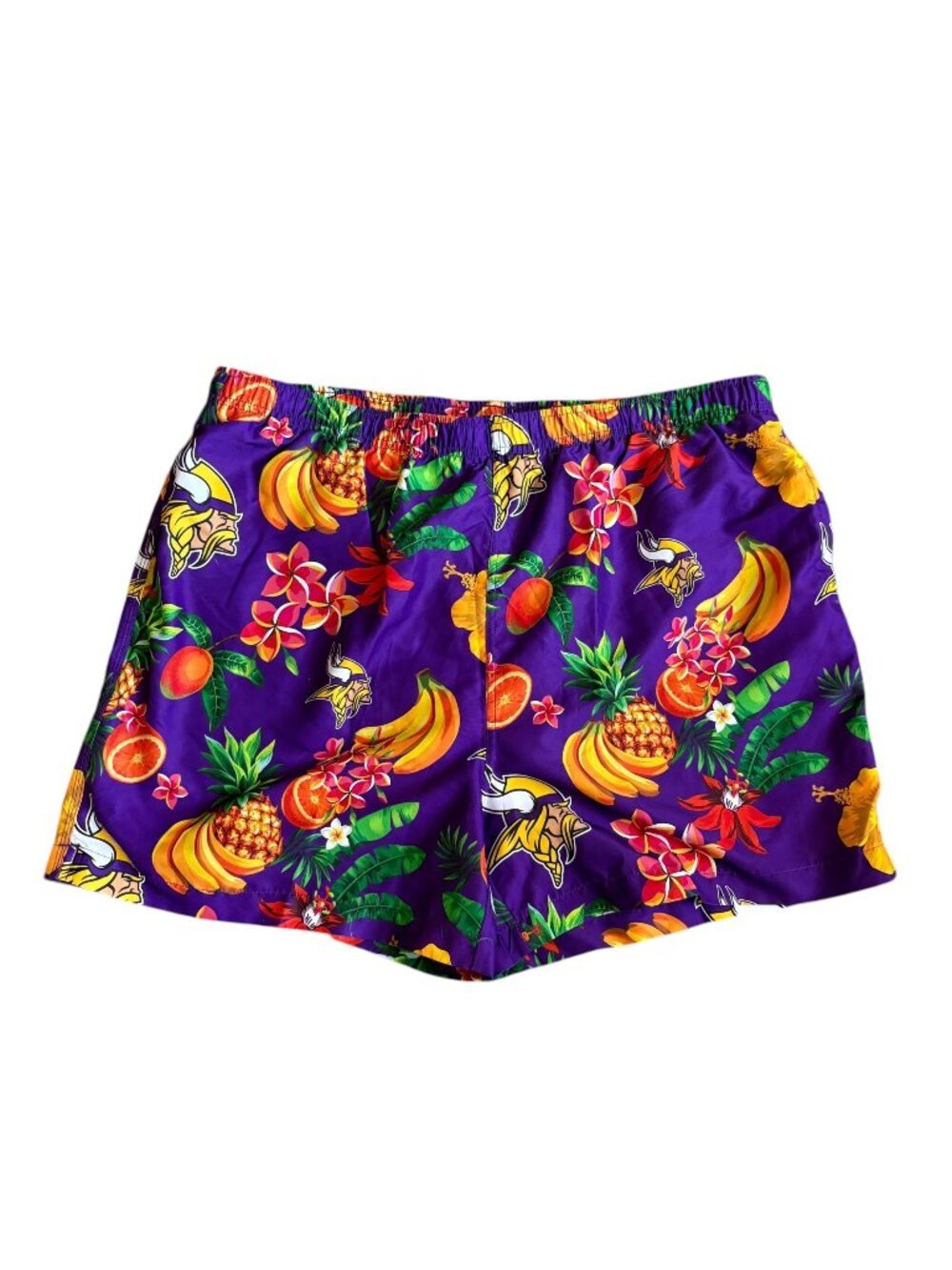 NFL Minnesota Vikings Hawaiian Print Floral Swim Trunks Shorts Mens XXL